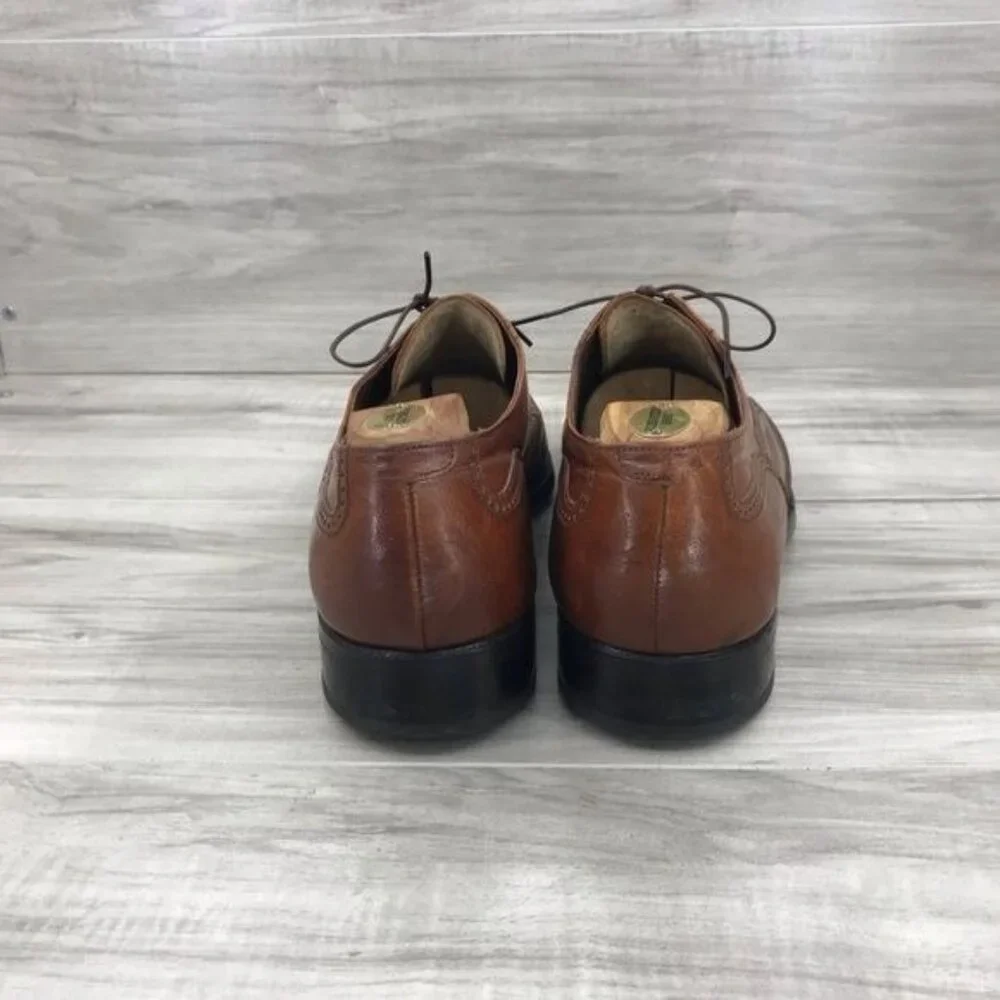 Florsheim Oxfords Men's 10.5 B Brogue Brown Leather Wingtip Dress Shoes